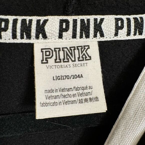 PINK Victorias Secret 86 Black Gold Silver Sequin Bling Glitter Sweater Large - Picture 4 of 8